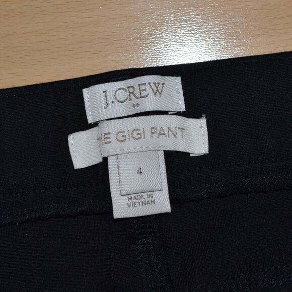 J Crew The Gigi Pant Black Pants Size 4 Skinny Leg - Picture 3 of 4